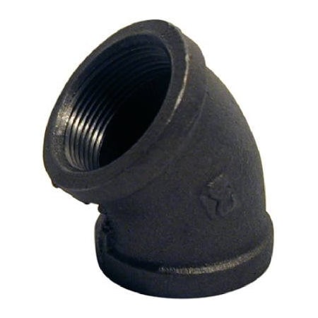 B & K 1 BLK 45 DEG Elbow 520-205HN